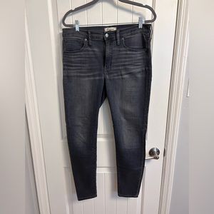 Madewell light black 9” high rise skinny jean